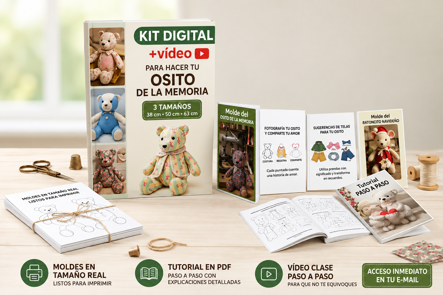 Kit digital completo do Osito de la Memoria